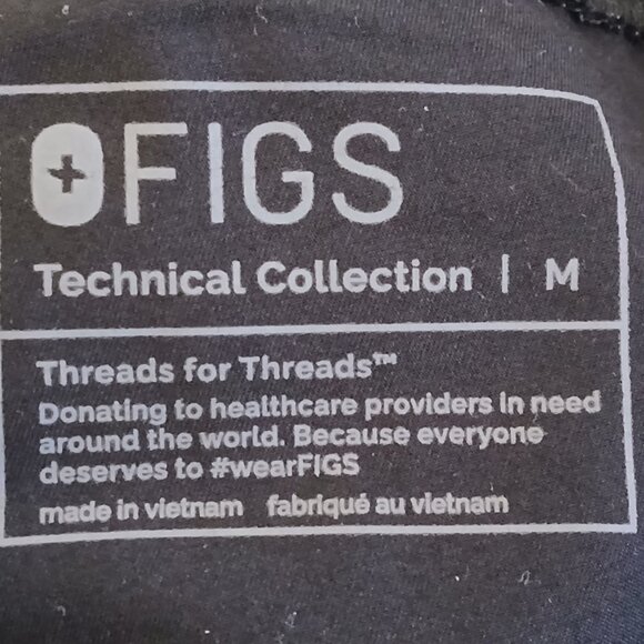 Figs High Waisted Zamora Jogger Scrub Pants Black Size Medium - Picture 8 of 9